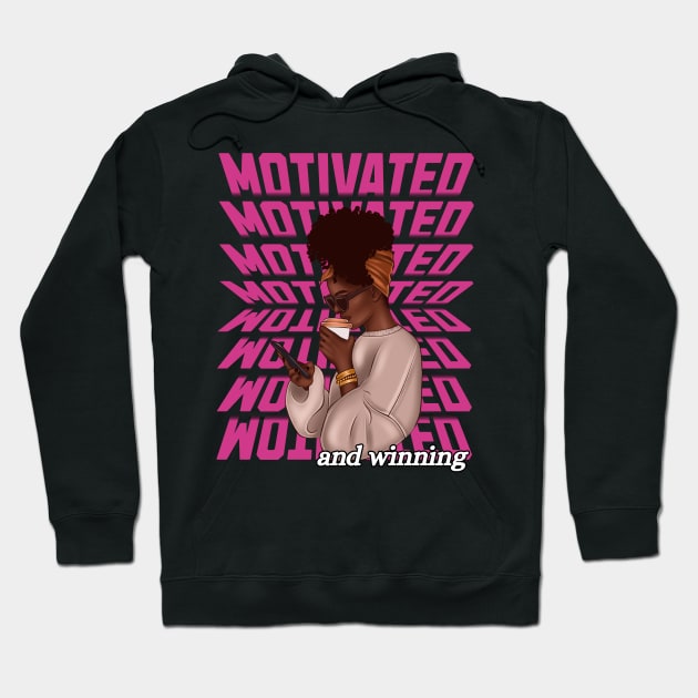 Motivated and Winning, Entrepreneur Gift Hoodie by MzM2U